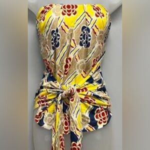 Floral Strapless Women Top